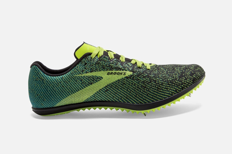 Spikes Atletismo Brooks Mach 19 Masculino Brasil - Pretas/Azuis 8209647-NK
